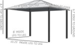 Two ceiling hooks on the Gazebo Canopy allow hanging lights or lanterns for evening gatherings.