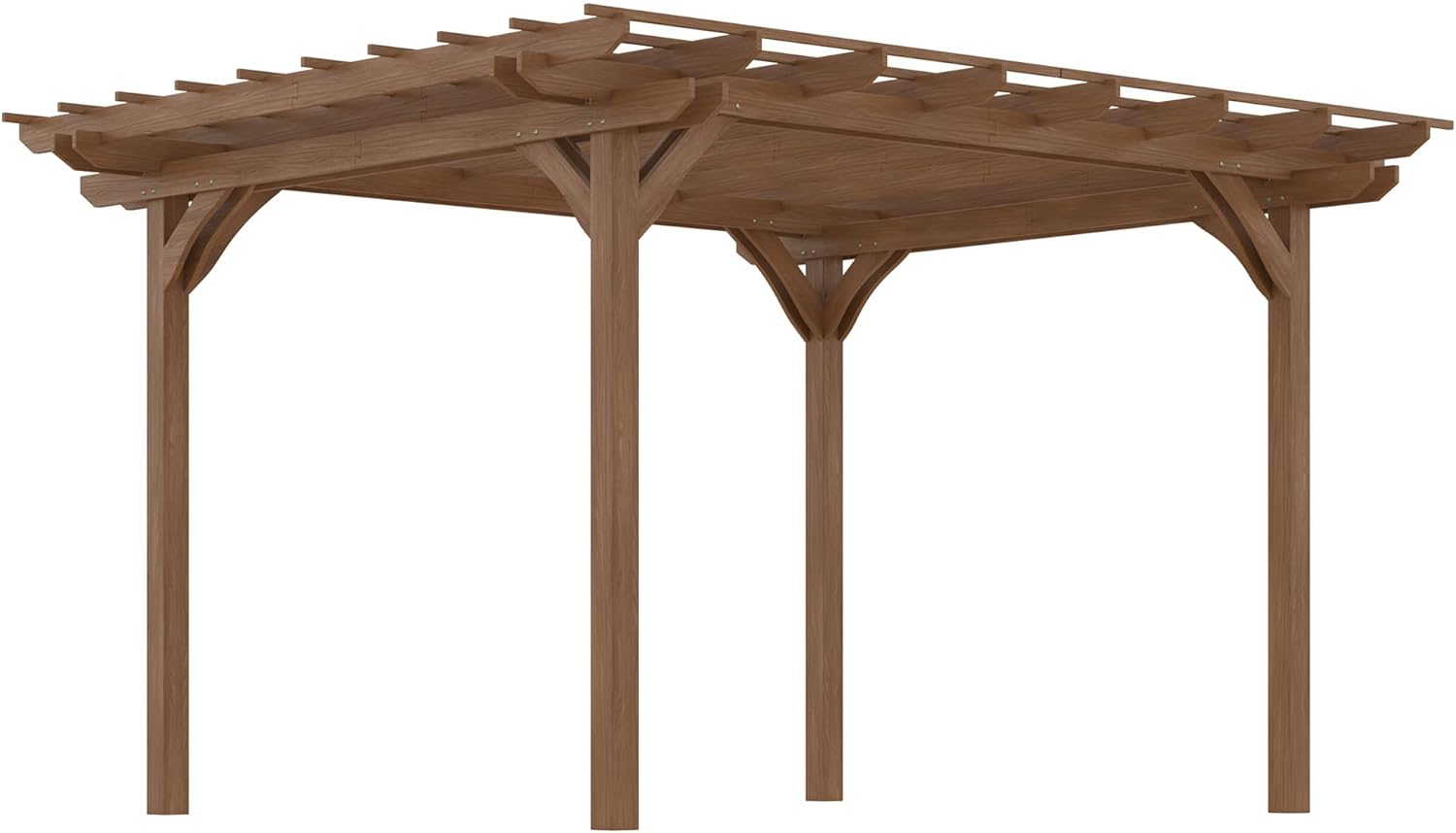 Outsunny 12x10 Wood Grape Gazebo The Wood Grape Gazebo set up in a backyard, perfect for climbing plants and outdoor gatherings.
