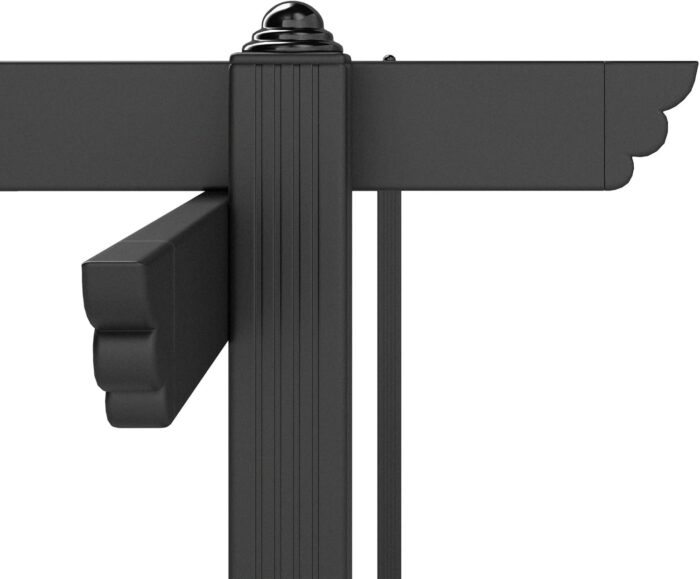 The 180g PA-coated retractable canopy of the gazebo for UPF30+ sun protection.