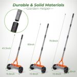 Close-up of the 2mm stainless steel blade on the garden tools dethatcher for moss, leaves, and debris.