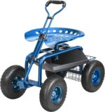VEVOR Garden Tools rolling seat with 360-degree swivel, perfect for gardening tasks.
