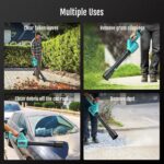 Lightweight 4.6 lbs garden tools blower with ergonomic handle for comfortable use.