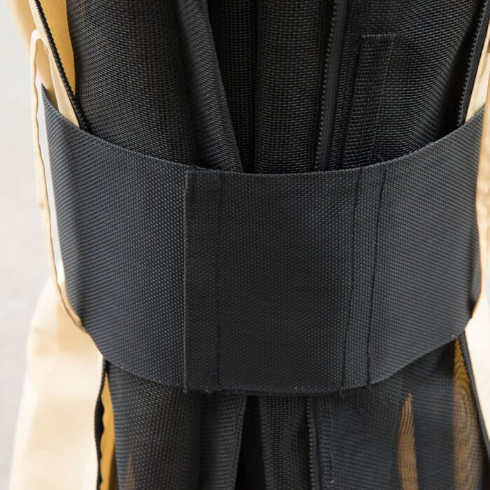 Close-up of the roof on the Gazebo Canopy, providing sunburn protection and modern charm.