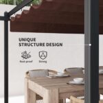 Ground stakes and expansion screws securing the gazebo for stable outdoor use.