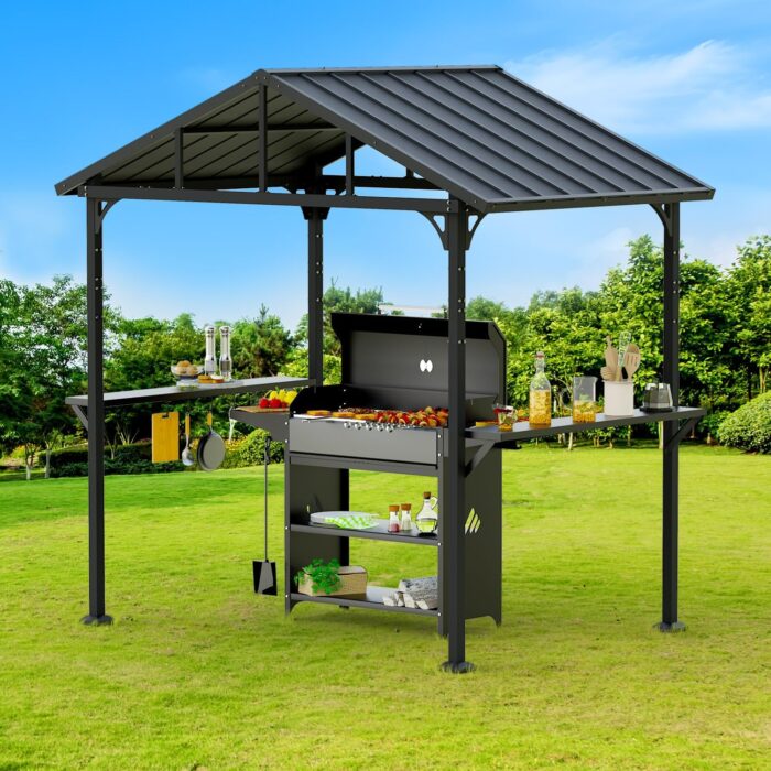 Easy assembly guide for the BBQ gazebo, allowing 1-2 people to set it up in 2 hours.