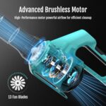 Cordless garden tools leaf blower with 4.0Ah battery and fast charger included.