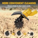 The garden tools cultivator in action, turning soil, aerating lawns, and prepping gardens.