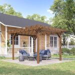 The Wood Grape Gazebo adds elegance and ambiance to patios, gardens, and backyard decks.