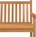 The vidaXL teak patio bench blending seamlessly into any garden or backyard decor.
