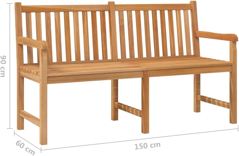 Versatile Outdoor Furniture vidaXL 59" patio bench, a perfect piece of garden furniture, offering style and comfort for your backyard.