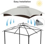 The gazebo canopy replacement for Lowe's 10x12 Allen Roth gazebo, designed for UV protection and rain resistance.