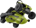 The sturdy steel deck of the gas lawn mower ensures long-lasting performance.