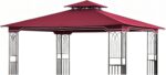 Double-tier design of the Gazebo Canopy allows airflow and prevents water buildup.