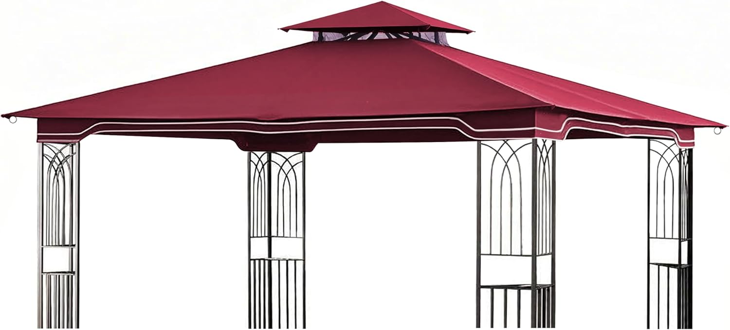 SCOCANOPY 10x12 Gazebo Canopy Double-tier design of the Gazebo Canopy allows airflow and prevents water buildup.