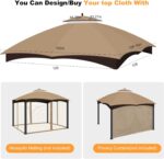 Easy-to-install gazebo canopy fitting perfectly onto the Lowe’s 10x12 gazebo frame.