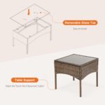 The Sweetcrispy patio furniture set with simple assembly steps, ready for your outdoor space in minutes.