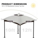 The breathable mesh in the gazebo canopy ensures proper airflow and prevents heat buildup.