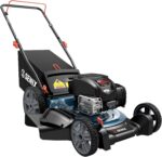 Powerful 163cc engine gas lawn mower with 21-inch cutting width, ideal for small to medium yards.