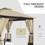 The outdoor gazebo providing ample space for up to nine people in your backyard or patio.