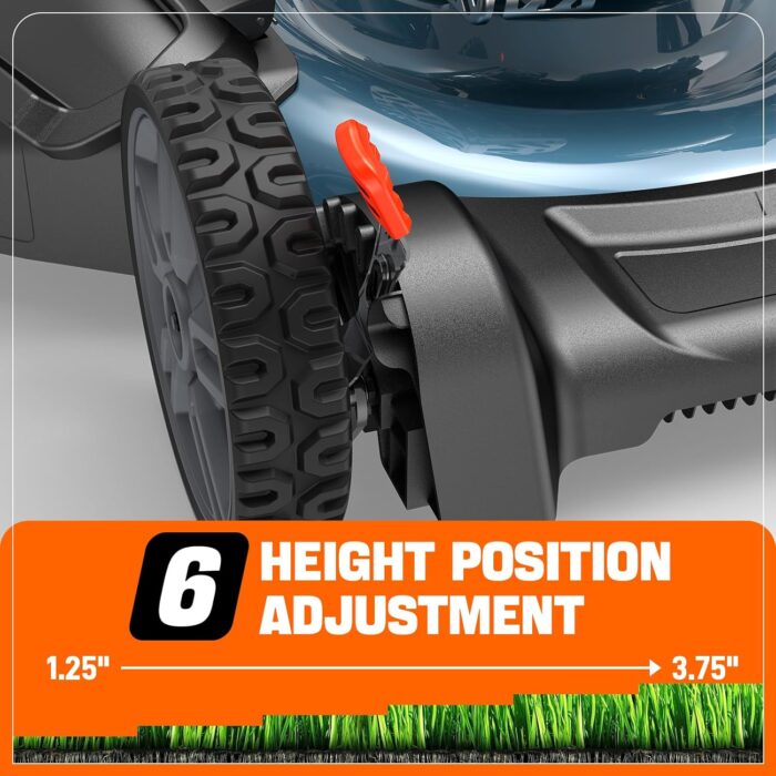 The lightweight gas lawn mower for easy maneuverability and storage.