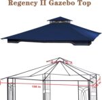 Durable, UV-protected polyester for the 10x12 Gazebo Canopy replacement.