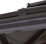 Close-up of the BBQ Gazebo Canopy double-tier roof offering UV and rain protection.