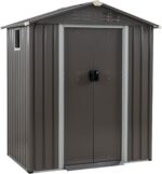 Durable sheds with lockable doors and window for secure garden storage and organization.