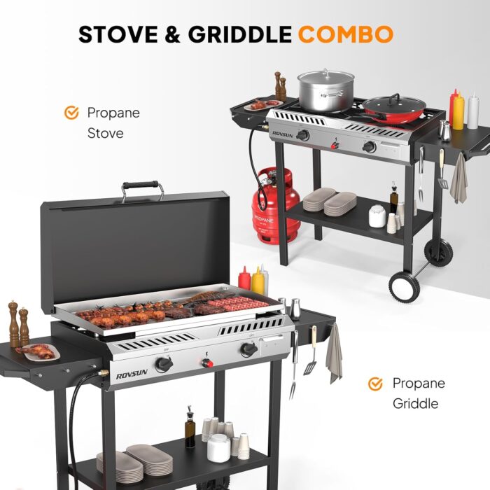 Quick and easy assembly for this outdoor cooking stove, ready to cook in minutes after unboxing.