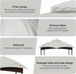 The easy-to-install replacement gazebo canopy fitting perfectly onto the frame.