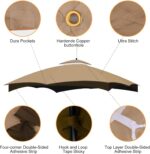 The breathable mesh in the gazebo canopy ensures proper ventilation and comfort during use.