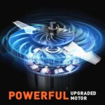 The electric lawn mower with 6 adjustable cutting heights for a customized lawn cut.