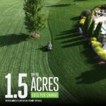 EGO riding lawn mower's 42-inch deck and 3 drive speeds for easy handling and mowing.