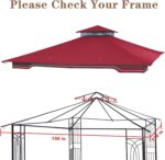 The Gazebo Canopy replacement is built for long-term outdoor use with waterproof material.