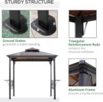 Polycarbonate roof of the BBQ Gazebo Canopy allows smoke and odors to escape efficiently.