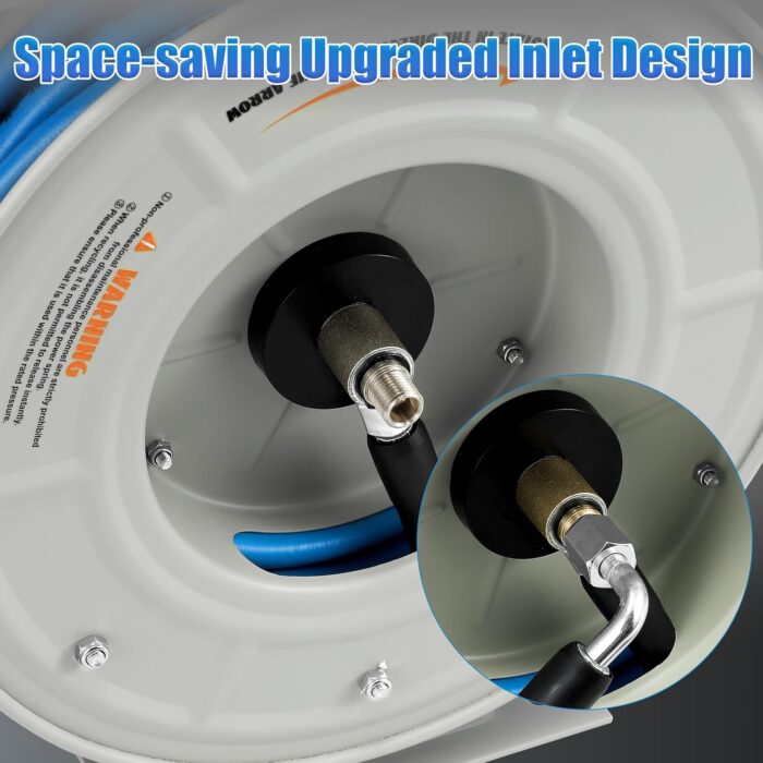 The heavy duty hose providing fast and efficient cleaning for outdoor spaces.