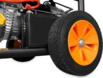 Easy mobility with the built-in wheel kit, making this home generator portable for any camping or residential use.