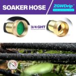 The soaker garden hose helps save water with its even moisture distribution, ideal for gardens and lawns.