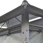 The Gazebo Canopy made of 180g polyester fabric provides UV protection and fade resistance.