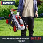 The electric lawn mower powered by a brushless motor for smooth, reliable operation.