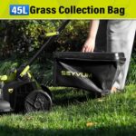 The electric lawn mower handle designed for comfortable one-handed use.