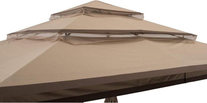 Canopy Gazebo close-up image showing the texture and quality of the durable 100% polyester fabric material.