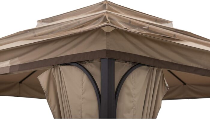 Canopy Gazebo featuring the three components (small, middle, large canopies) included in the complete replacement set.