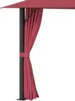 10x10 Gazebo focusing on the strong, water-safe frame combining powder-coated steel and lightweight aluminum.